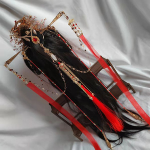 尘子醉 一念桃花 太子悦神衍生发冠发簪套装顶簪簪子原创设计冠