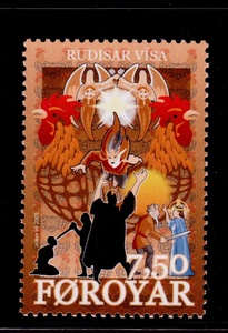 I9法罗群岛邮票 2005圣诞节 北欧神话