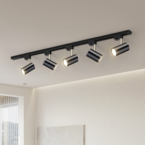 明装轨道灯射灯家用led天花灯无主灯客厅照明滑轨筒灯轻奢小射灯