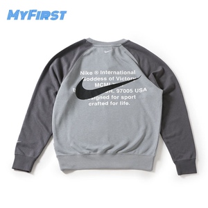 现货 日本限定nike双钩卫衣灰色swoosh男女运动休闲帽衫cj4872