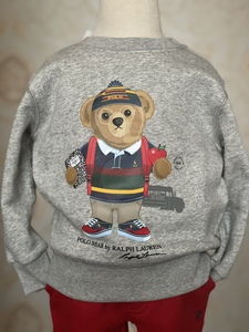 正品国内现货美国采购Polo RalphLauren拉夫劳伦儿童卫衣小熊图案