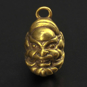纯黄铜钟馗头像驱邪辟邪保平安钥匙扣挂件汽车饰品情侣礼品实心潮