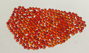 厂家直销巴西天然玛瑙橙红色素面裸石2mm——半圆玛瑙，每件10颗