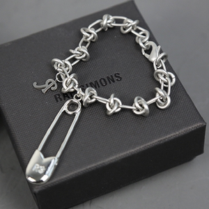 正确版本raf锁环金属别针挂件r字母simons潮流男女情侣款手链项链