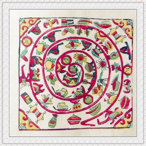 小升官图27*27cm绛州木版年画新绛木板绛州二天门吴百锁年画遗产