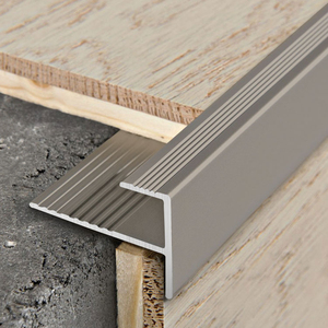f型楼梯防滑条铝合金地板压条收口条踏步台阶飘窗金属包边收边条