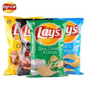 layschips美国进口乐事薯片原味出游送女朋友零食酸奶油 烧烤184g