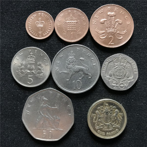 欧洲套币 英国伊丽莎白二世十进制首版大型流通币8枚套 外国钱币e