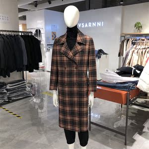 精品女装vsarnni华萨尼时尚休闲百搭常规日常秋冬中长款保暖大衣