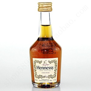 酒版酒办酒伴洋酒 hennessy 轩尼诗 v.s 白兰地干邑 50ml 玻璃瓶