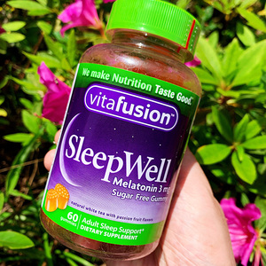 美国vf睡眠糖vitafusion sleep well褪黑素软糖 倒时差退黑柑橘味