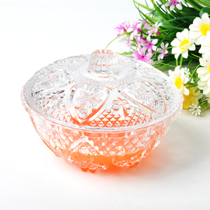 玻璃碗带盖甜品碗燕窝盅水果沙拉碗醉虾碗糖缸调料碗面膜时尚创意