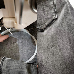 牛仔裤绣补补丝无痕机织乞丐裤补线织布大小号牛仔裤布贴内档修复