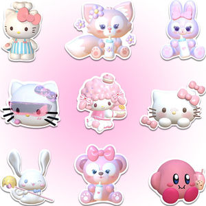 卡通可爱3d三丽鸥贴纸笔记本电脑手机ipad水杯桌面手账装饰贴画