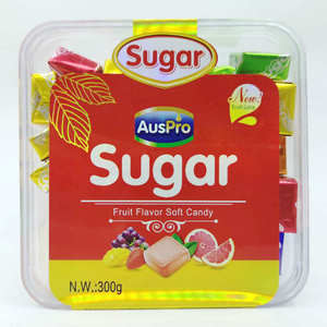 瑞士sugar水果软糖300g酸甜混合味巧克力味香芋味儿童糖果2盒包邮