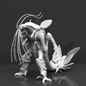 东宝红莲哥斯拉怪兽 皮皮虾 昆虫怪兽网友作白模未涂装18cm/30cm