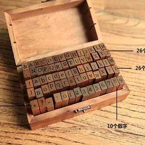 Otaku 韩国创意DIY组合印章 正体数字+英文字母印章 （70枚入）