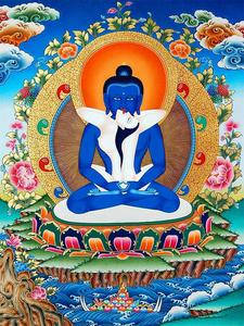 藏密佛像本初佛普贤王如来画像法身普贤佛普贤菩萨画像相片制作