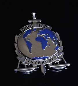 美国金属徽章 国际刑警 interpol 反恐专家 纯铜大徽章
