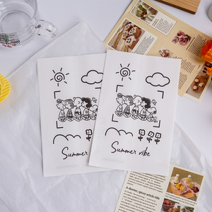 包邮自制史努比卡通可爱淋膜包装纸袋 烘焙包装袋ins礼品袋小号
