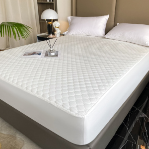 全棉纯棉绗缝夹棉床笠席梦思床垫保护套防脏防滑1.5/1.8m床可机洗