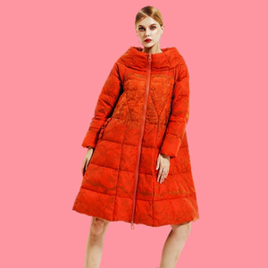 卓拉zuolla羽绒服21年新款女装白鸭绒轻薄中长款冬装外套y144845