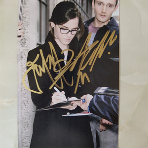 艾玛·沃特森亲笔签名照6寸高清实拍包现货明星礼物周边定制to签