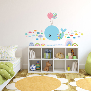 可移除防水墙贴宝宝儿童房装饰品贴纸卧室房间卡通动漫墙面自贴画