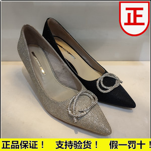 comely/康莉专柜正品女鞋2021春新款亮片水钻细高跟单鞋kyq11021