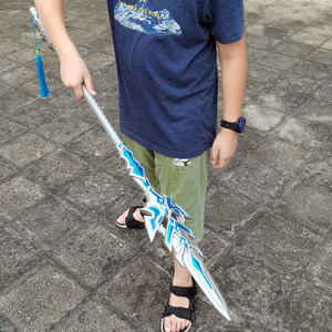 斗罗大陆武器蓝鹰唐三的蓝银霸王枪特大号pu道具男孩儿童玩具刀剑