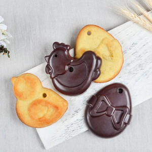 卡通小鸡鸡蛋形食品级硅胶巧克力饼干diy烤箱耐高温烘培滴胶模具