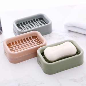沥水皂盒卫生间创意肥家用香架便携式小双层盒子洗衣台面旅行洗脸