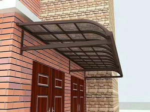 北京定制门口遮阳雨棚 户外露台遮雨蓬 铝合金雨搭停车棚铝合金遮