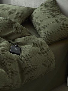 拒绝不了的浪漫 ▏北欧简约华夫格床上100S全棉纯棉四件套单被罩