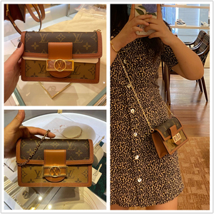 lv/路易威登女包老花dauphine达芙妮woc链条包单肩斜挎包m68746