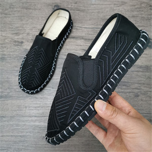 2022空夏凉男调季新q款网面西山布鞋刺绣老北京镂空网纱鞋色鬼脸n0