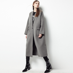 【新年直播】弗洛拉 双面羊绒大衣女中长款2020新款廓形毛呢外套