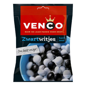 荷兰原装 venco zwartwitjes drop 原味甘草糖 黑白粒 265g