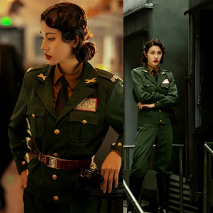 军阀服装影楼拍照主题民国演出服装特务情侣旅拍复古军太太剧本杀