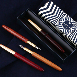 MOONMAN末匠-M1手工红木钢笔紫檀木笔杆黄铜钢笔特细美工尖练字笔