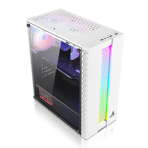 荣耀RGB 全新白色台式机电脑游戏机箱水冷玻璃侧板下置电源背走线