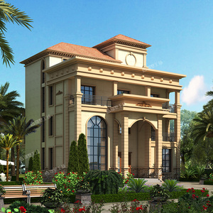 410农村别墅设计图纸四层欧式豪华大气三层半自建房带堂屋全套图