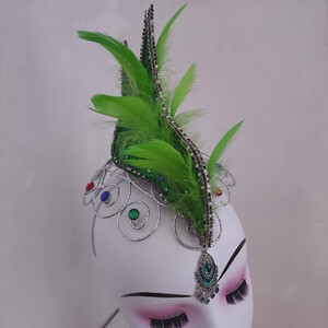 桃李杯女子独舞艺考傣族舞舞蹈头饰孔雀飞来舞蹈头饰定制