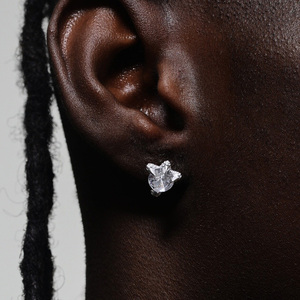 ICEGANG龙爪耳钉S925纯银莫桑石爆款防过敏高级感男士耳环养耳洞