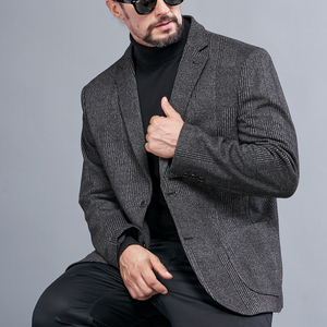 秋季潮流大码休闲小西服男胖子加肥加大上衣单西外套肥佬宽松西装