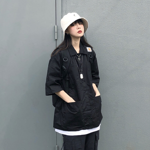 衬衫女酷帅气街头黑色