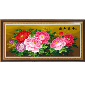 新款印布上市 尚美 绒线绣 国色天香 毛线十字绣 半针绣 包邮