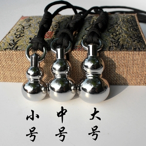 袖珍流星锤304不锈钢实心葫芦功夫防身edc武器打狗布鲁绳锤破窗器