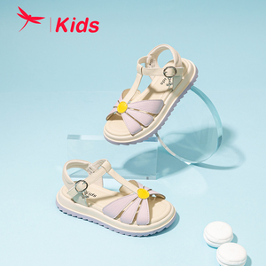 红蜻蜓女童鞋夏季新款凉鞋软底轻便透气沙滩鞋子小学生休闲鞋