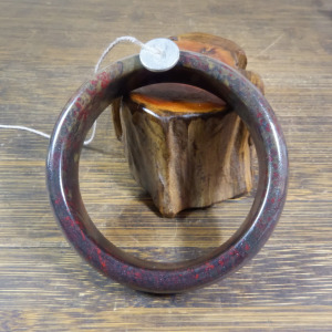 10376号 新疆哈密红伊丁陨石手镯 有磁性 圈口61mm